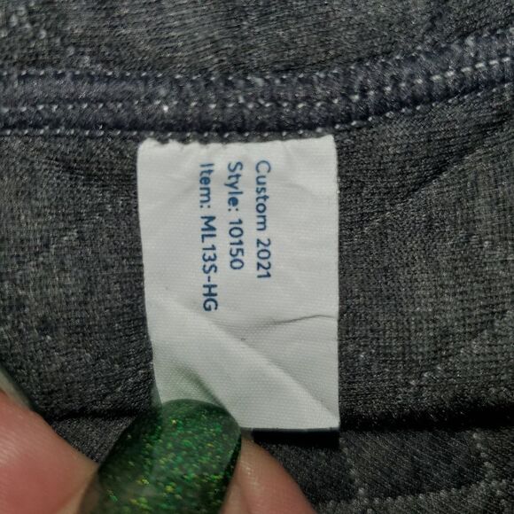 Marine Layer Corbet Quilted Reversible Mock Neck Pullover Long Sleeve Gray Large - Picture 8 of 13